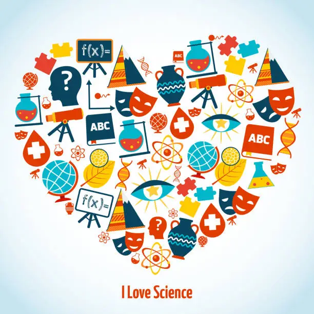 Vector illustration of education heart