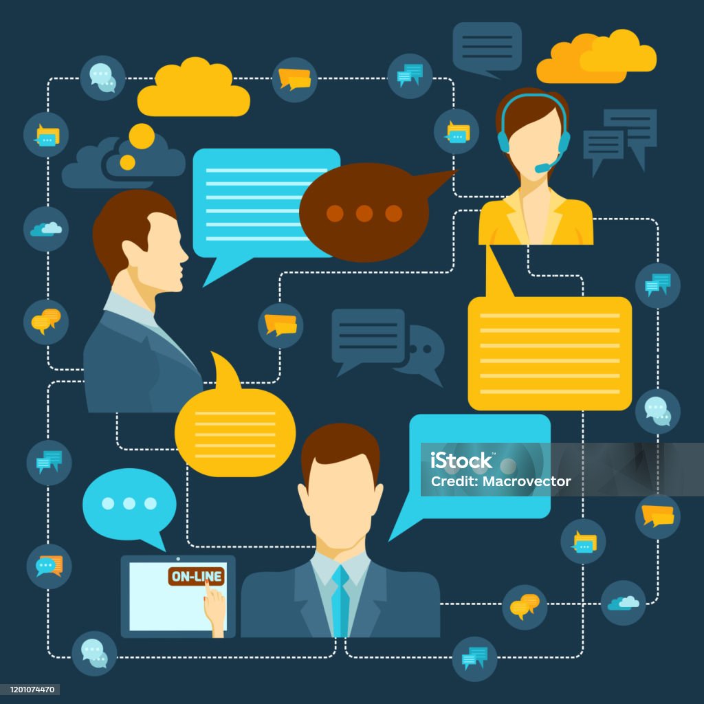 Chat Background Sample Chat Background Stock Illustration - Download Image Now - Abstract ...