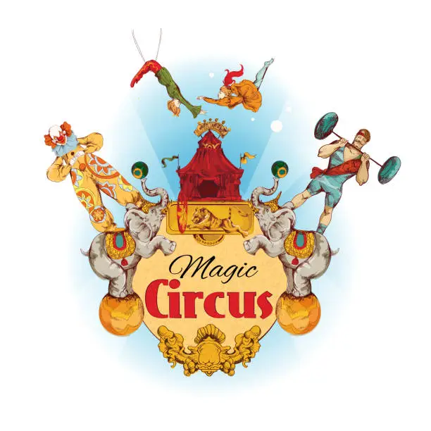 Vector illustration of circus background