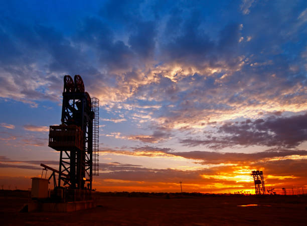 istock The oil pump, industrial equipment 1201076826