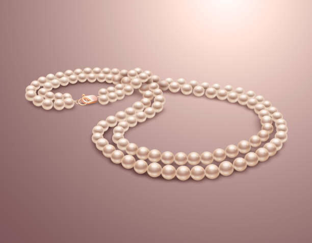 жемчужное ожерелье - jewelry antique pearl gem stock illustrations