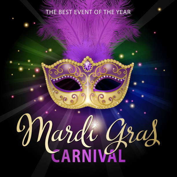 illustrations, cliparts, dessins animés et icônes de mardi gras carnival mask - mask mardi gras masquerade mask vector