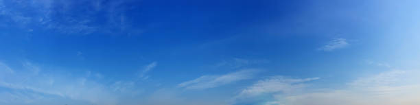 istock Panorama sky with cloud on a sunny day. Beautiful cirrus cloud. 1201080474