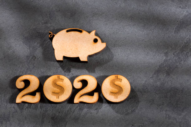 istock Budget for the year 2020 - Savings concept. Text space 1201081699