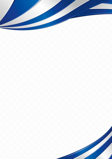Abstract background with shapes with the colors of the flag of Nicaragua, Honduras or El Salvador to use as Diploma or Certificate Abstract background with wave shapes with the blue, white colors of the flag of Nicaragua, Honduras or El Salvador to use as Diploma or Certificate el salvador landmarks stock illustrations