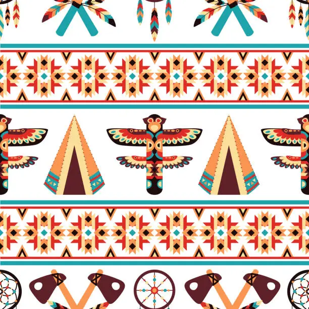 Vector illustration of ethnic border pattern