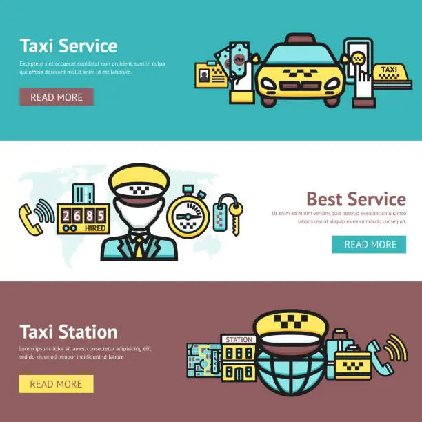 Vector illustration of taxi design concept 2