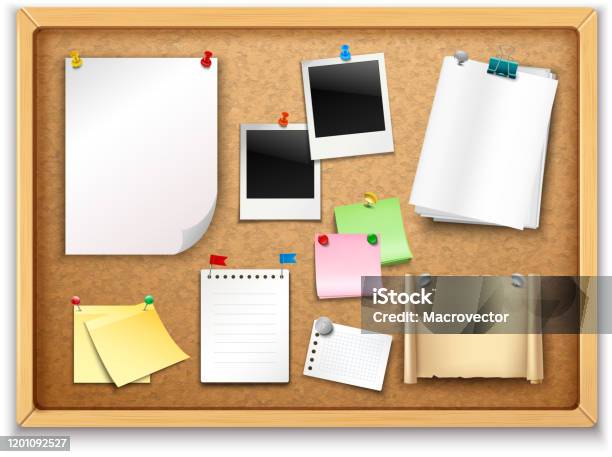 Paper Noteboards Note Papers Set Stock Illustration - Download Image Now - Adhesive Note ...