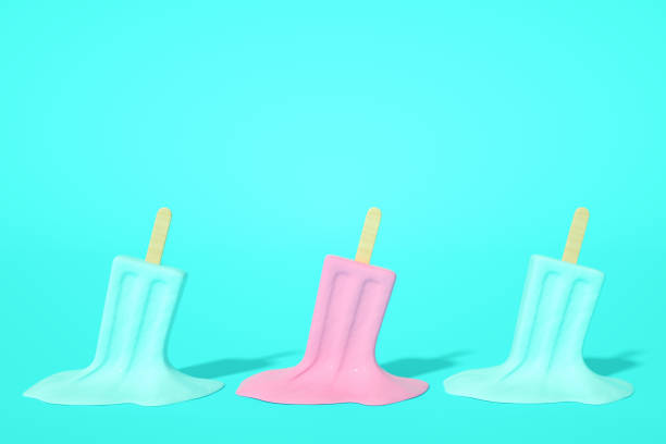 istock Melting Ice cream stick, Popsicle, Minimal summer concept. 1201094190