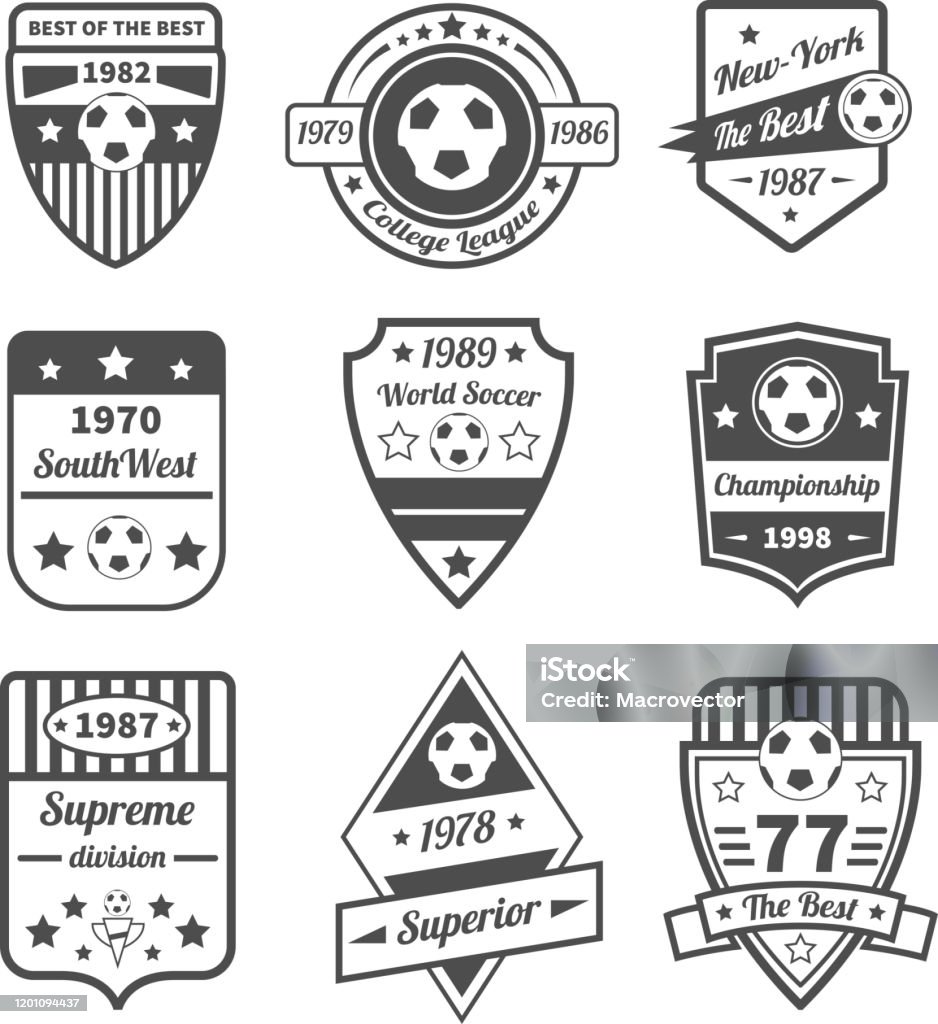 Soccer Label Stock Illustration - Download Image Now - Arts Culture and ...