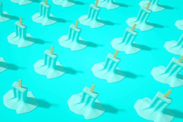 istock Melting Ice cream stick, Popsicle, Minimal summer concept. 1201094556