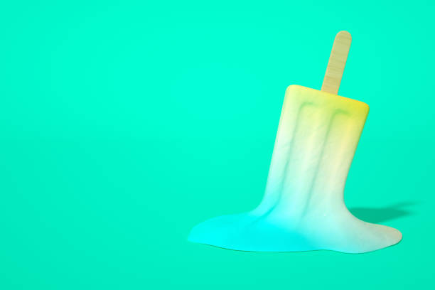 istock Melting Ice cream stick, Popsicle, Minimal summer concept. 1201094611