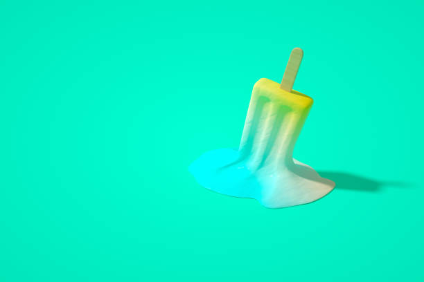 istock Melting Ice cream stick, Popsicle, Minimal summer concept. 1201095263