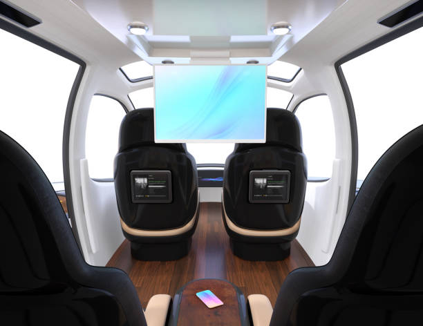 istock Luxury interior of flying car 1201095726
