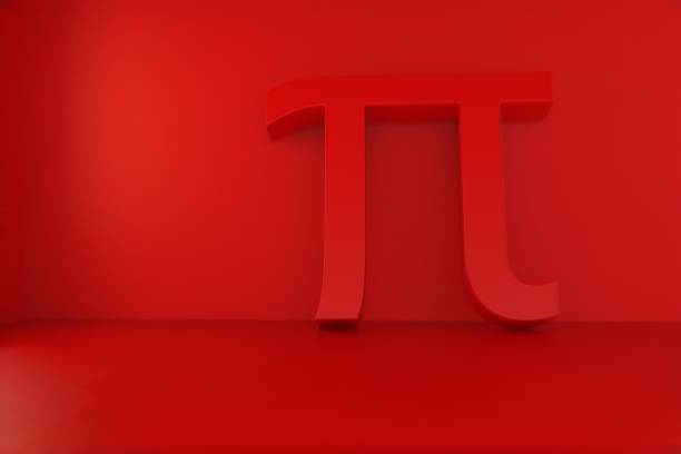 pi nr. mathematisches symbol. 3d render-illustration - decimal point science mathematics business stock-fotos und bilder