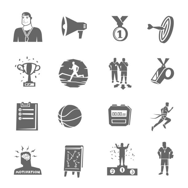 コーチングスポーツア��イコン - mobile phone soccer symbol internet点のイラスト素材／クリップアート素材／マンガ素材／アイコン素材