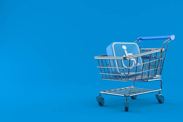 istock Handicap symbol inside shopping cart 1201100256