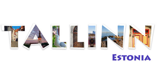 istock Word Tallinn on a white background 1201100647