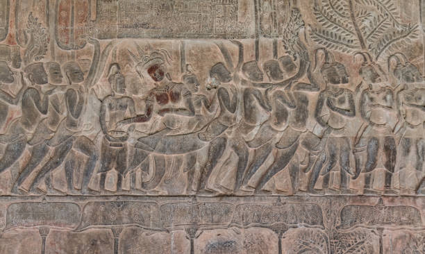 istock Reliefs in the Angkor Wat temple, Cambodia 1201100831