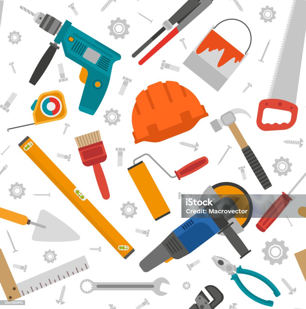 Construction Pattern Tool Construct Pattern Stock Illustration - Download Image Now - Abstract ...