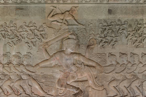 istock Reliefs in the Angkor Wat temple, Cambodia 1201100943