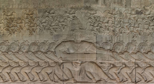 istock Reliefs in the Angkor Wat temple, Cambodia 1201100992