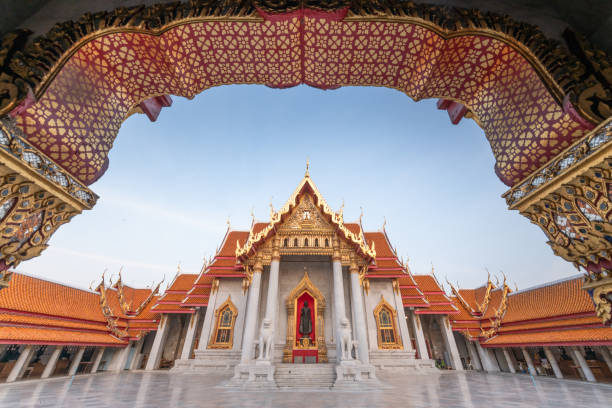 istock Wat Benchamabopit Dusitvanaram a famous temple in Bangkok 1201103290