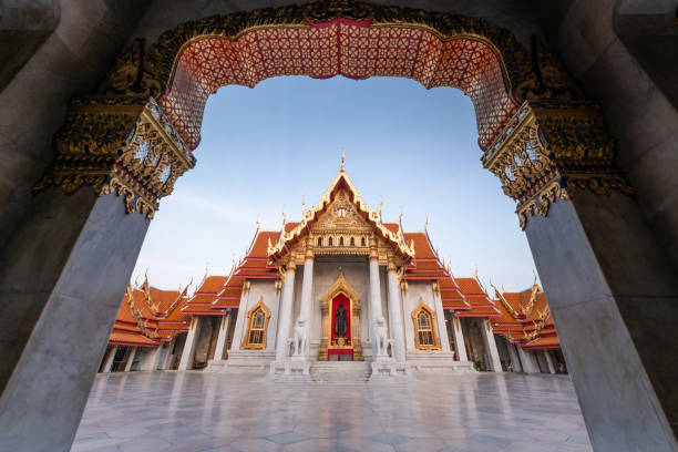 istock Wat Benchamabopit Dusitvanaram a famous temple in Bangkok 1201103309