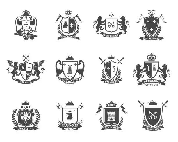 Vector illustration of heraldic emblem