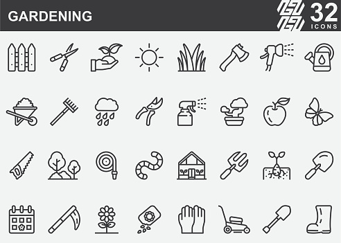 Gardening Line Icons