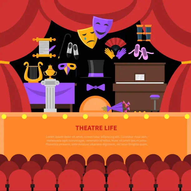 Vector illustration of theatre concept 2