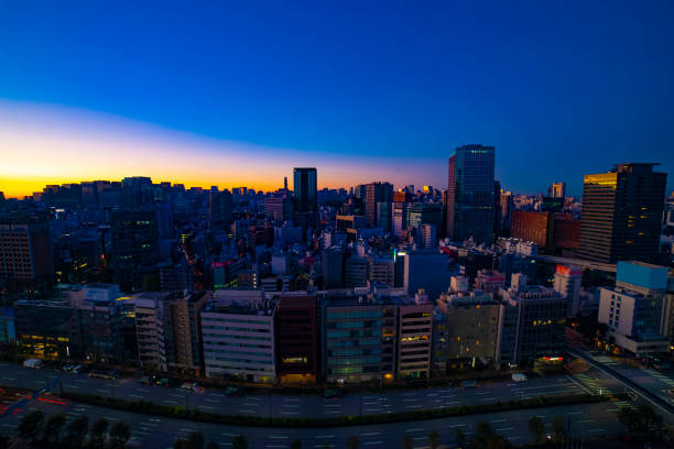 istock A dawn cityscape in Tokyo high angle wide shot 1201111326