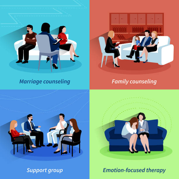 doradztwo 2x2 - alternative therapy therapy family anger stock illustrations