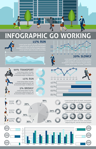 Go Working Infographic Go Working Stock Illustration - Download Image Now ...