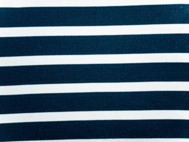istock Texture of blue fabric with white stripes. 1201115757