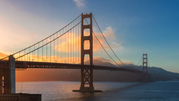 istock Sunset at Golden Gate bridge in San Francisco 1201116215