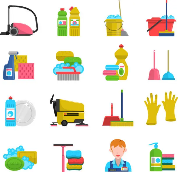 Vector illustration of cleaning