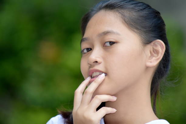 istock A Shy Young Asian Juvenile 1201118253