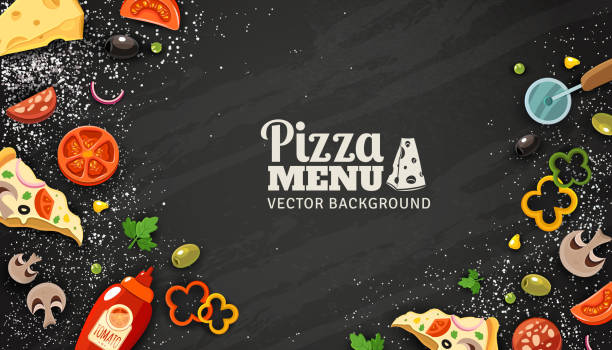 illustrations, cliparts, dessins animés et icônes de menu pizza - pizza pizzeria restaurant waiter