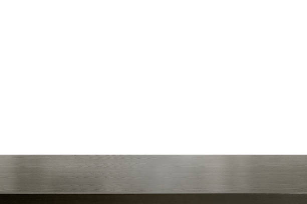 istock 3D rendering,wooden top table on isolated white blackgroud 1201122666
