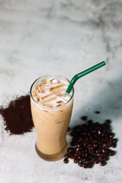 istock Latte ice coffee in the glass 1201126729