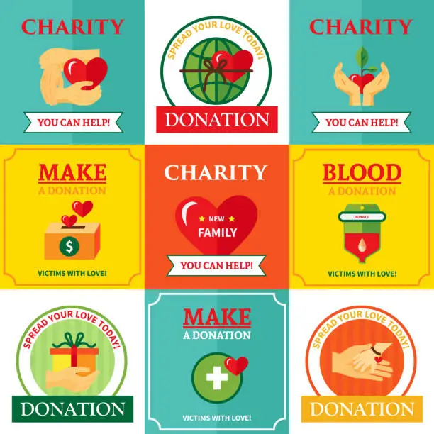 Vector illustration of charity design concept