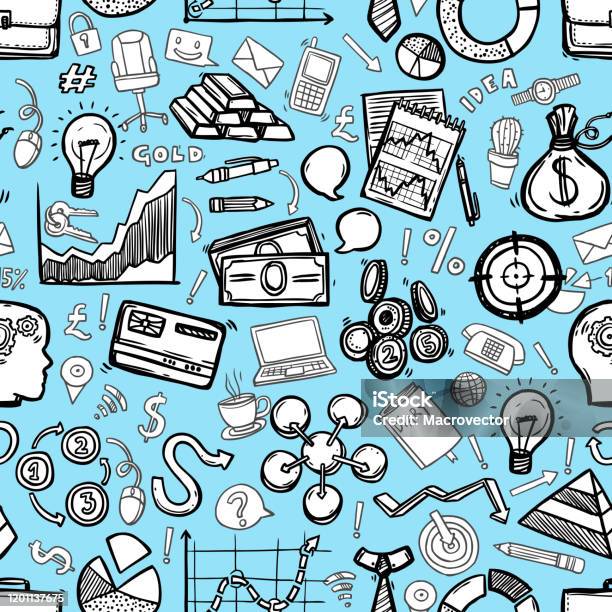 Pattern In Business Stuff Business Seamless Pattern 2 Stock Illustration - Download Image Now ...