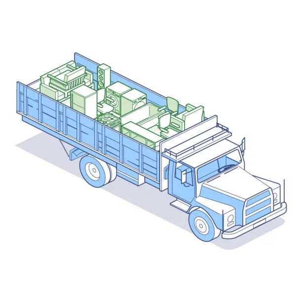 Vector illustration of moving