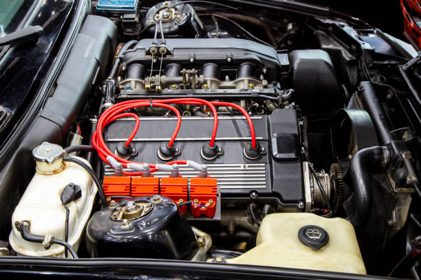 istock The powerful engine of the modern car. 1201140073