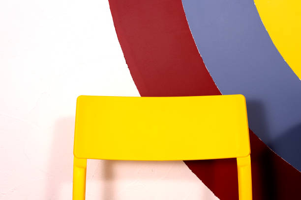 istock Yellow chair. Minimal concept. Modern Interior design. 1201140373