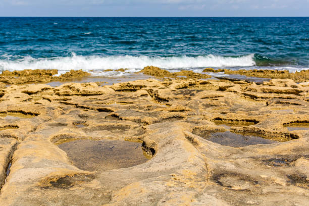 istock Blue emerald Mediterranean sea with stone beach 1201141719