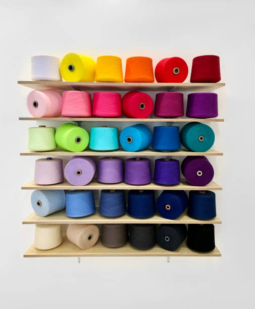 istock skeins of thread in a rainbow color on a shelf 1201141763