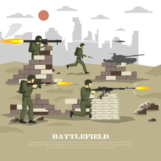 Vector illustration of military and army illustration