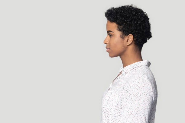 istock African American girl in profile look at copy space 1201144479